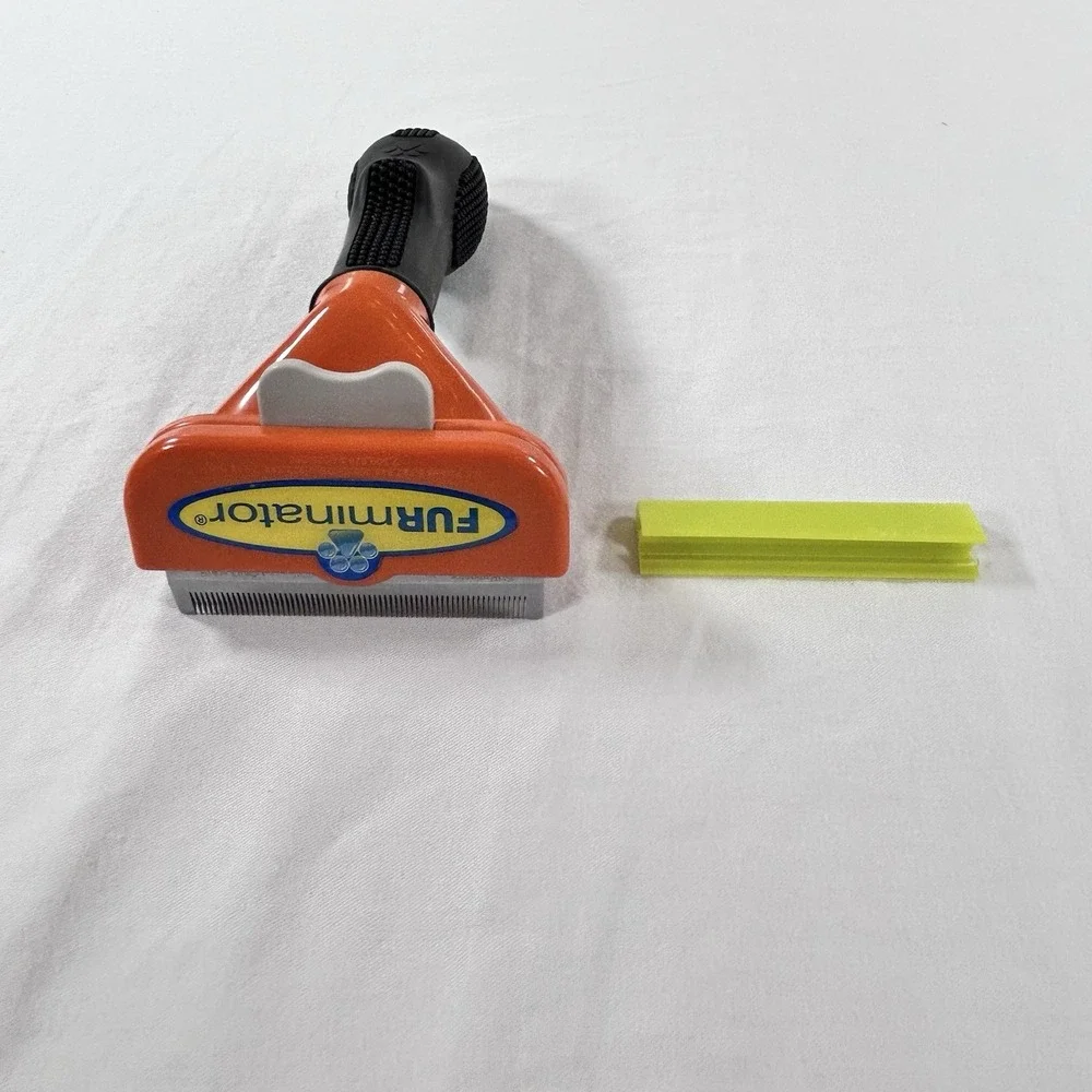 Furminator Undercoat Deshedding Comb for Large Hairy Dog Cat ORANGE long hair